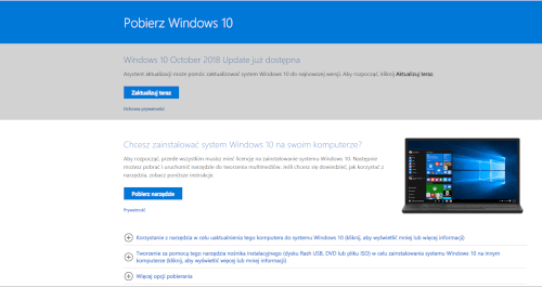 Pobranie Windows 10