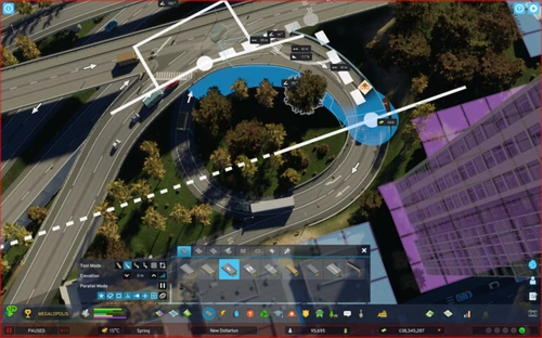 Cities: Skylines II benchmark i interfejs
