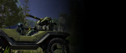 Master Chiefowie w Warthogu podczas kooperacji w Halo Campaign Evolved