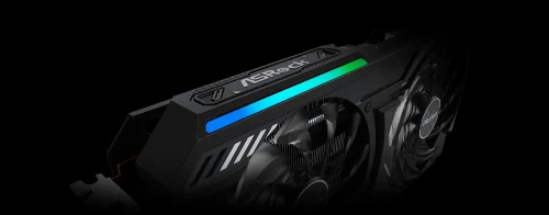 Podświetlenie LED karty ASRock Radeon RX 9050 Challenger 8GB