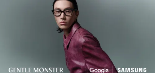 Model w inteligentnych okularach Samsung i Gentle Monster