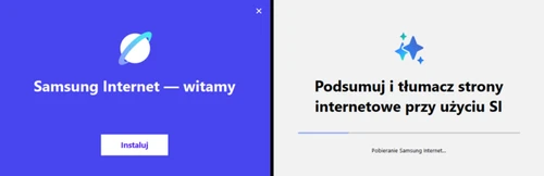 Samsung Internet na Windows funkcje SI
