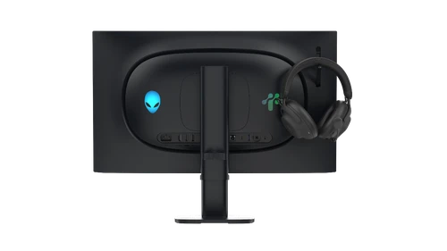 Alienware AW2527HX – tylna część monitora z uchwytem na słuchawki