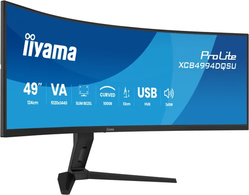 iiyama ProLite XCB4994DQSU-B1 łączy przestrzeń dwóch monitorów QHD w jednym ekranie iiyama ProLite XCB4994DQSU-B1 łączy przestrzeń dwóch monitorów QHD w jednym ekranie