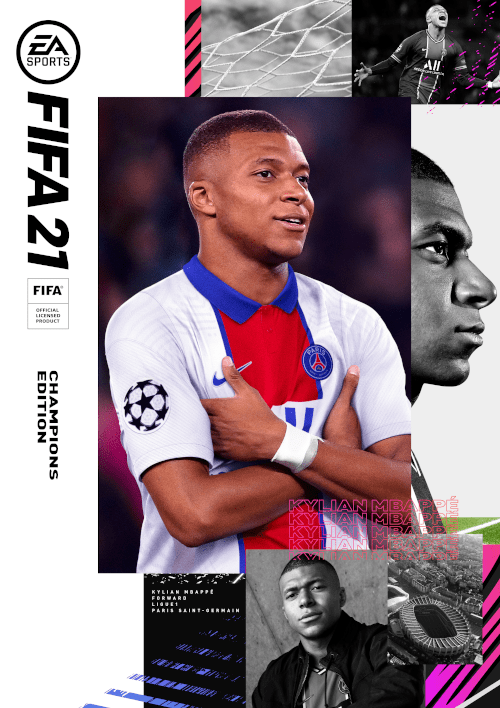 Piłkarz Kylian Mbappe twarzą okładki FIFA 21